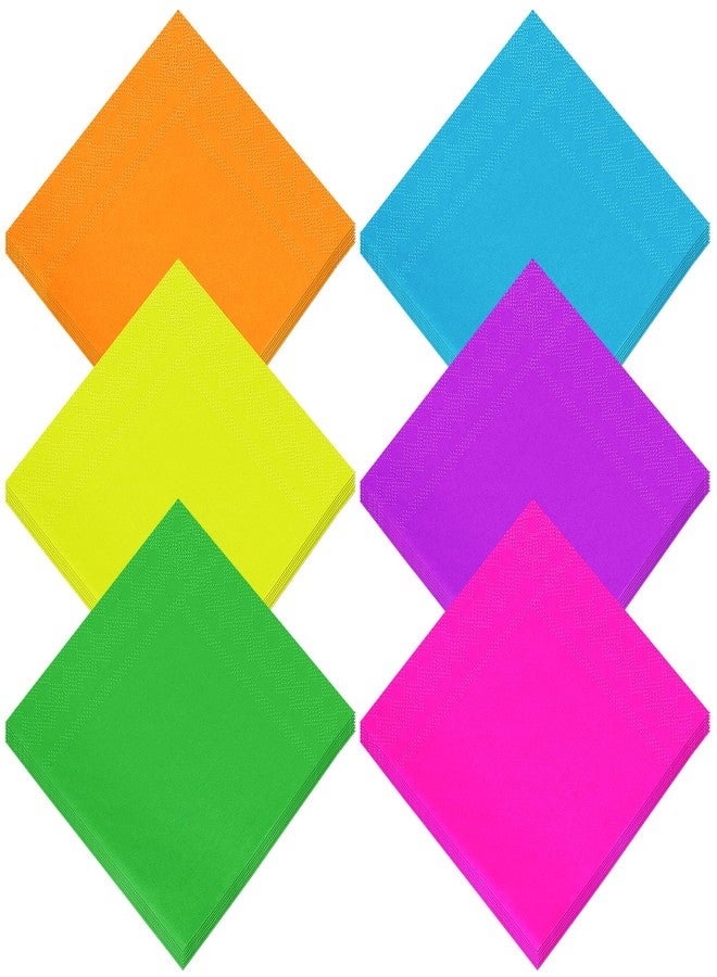 Resinta 120 Pieces Cocktail Napkin Paper Napkins 2 Ply Party Supplies, 6 Colors - Image 1